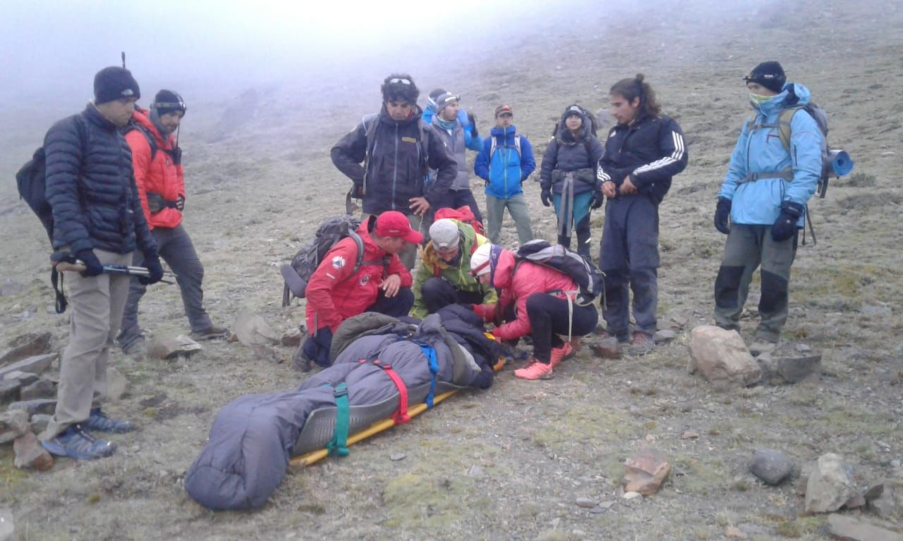 Rescataron a un turista estadounidense que se descompensó en el Aconcagua