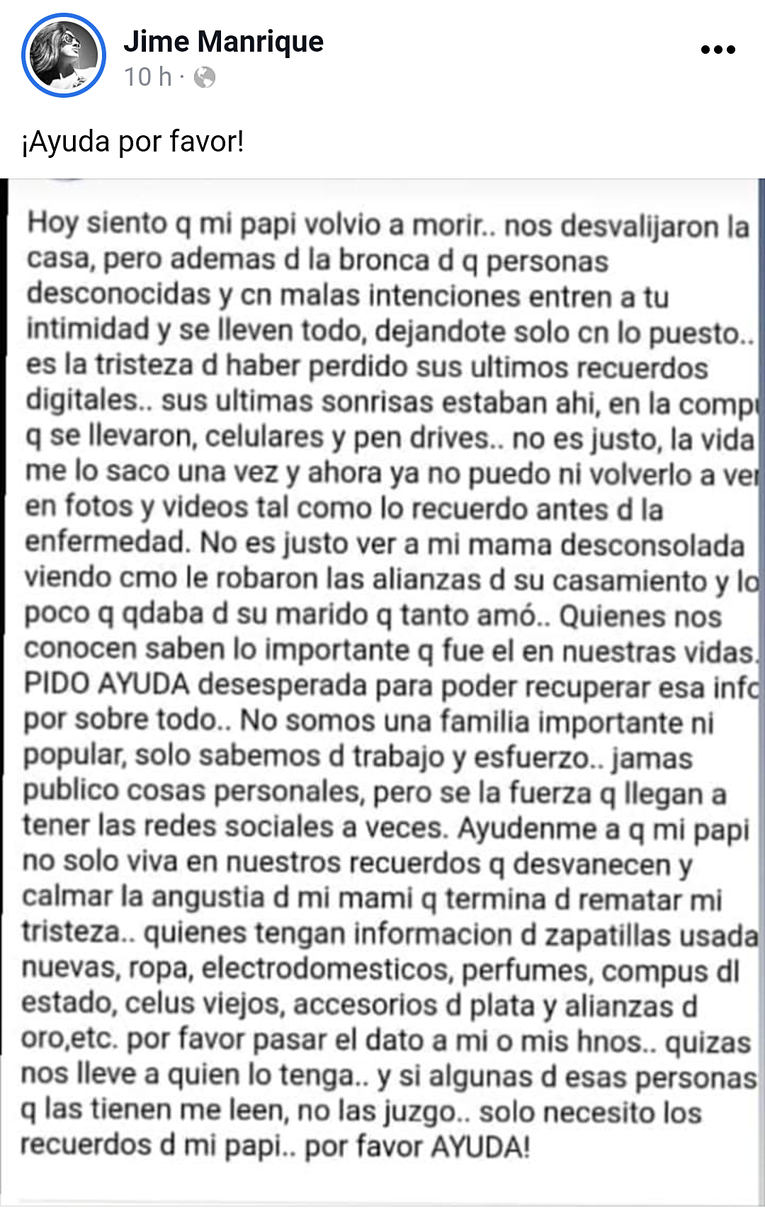 Robaron en el barrio San Francisco  y se llevaron hasta las toallitas femeninas