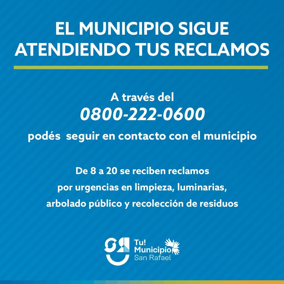 El Municipio sigue  recibiendo reclamos por la línea 0800