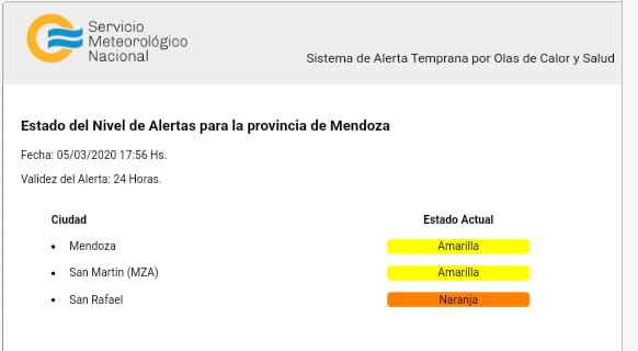 Alerta naranja: la DGE suspendió las clases en San Rafael