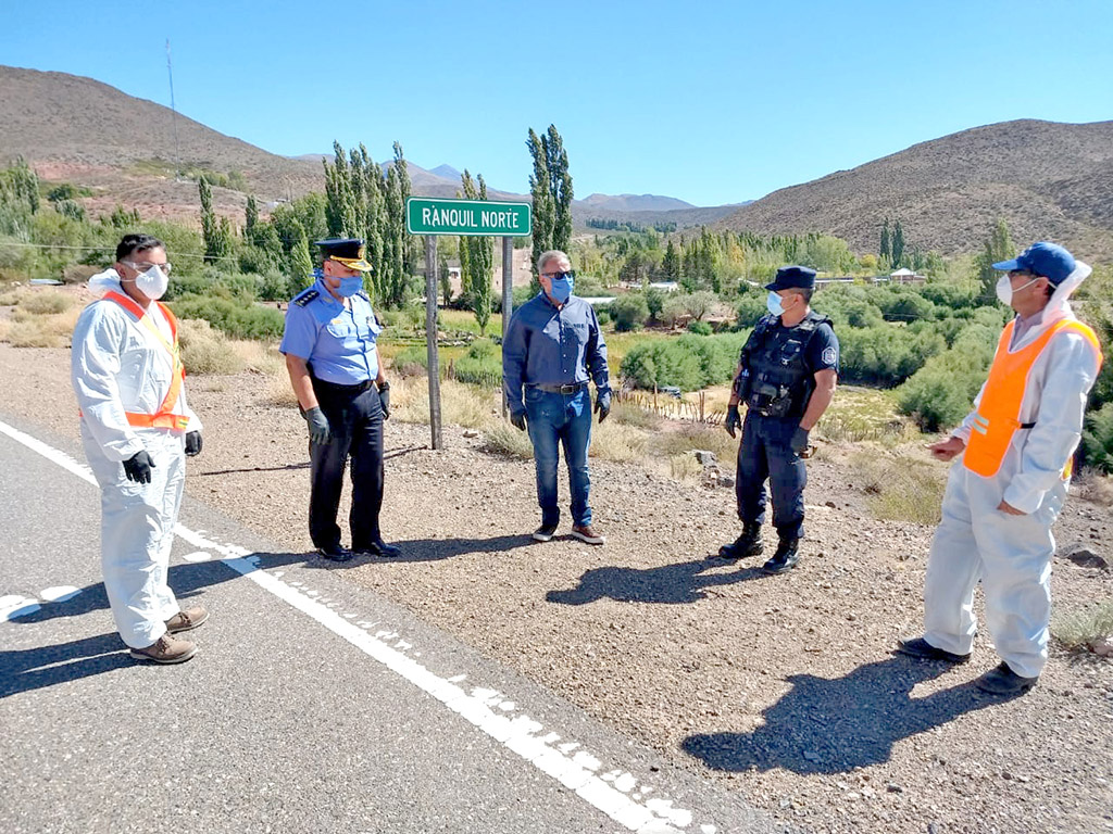 Levrino supervisó el trabajo en los  controles de las rutas del Sur provincial