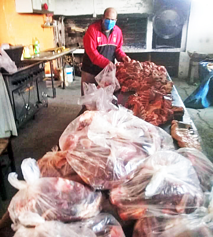 Vecino solidario donó más de 200 kilos de carne  a habitantes de El Nihuil