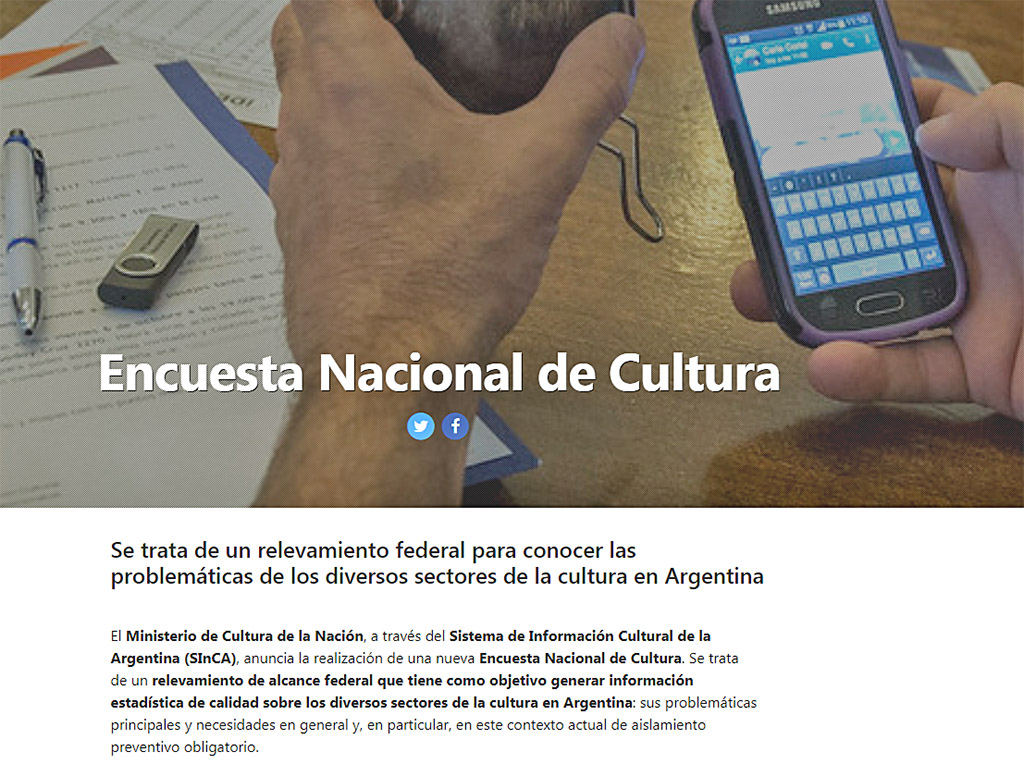 Se desarrolla la Encuesta  Nacional de Cultura