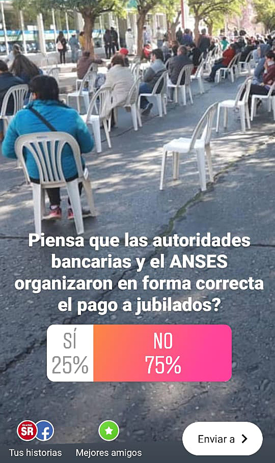 El caos en los bancos  quedó reflejado en las  encuestas de Diario San Rafael