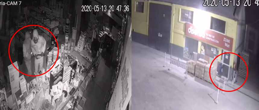En cuarentena y en un minuto y medio: robaron  dinero y herramientas en un local de Las Paredes