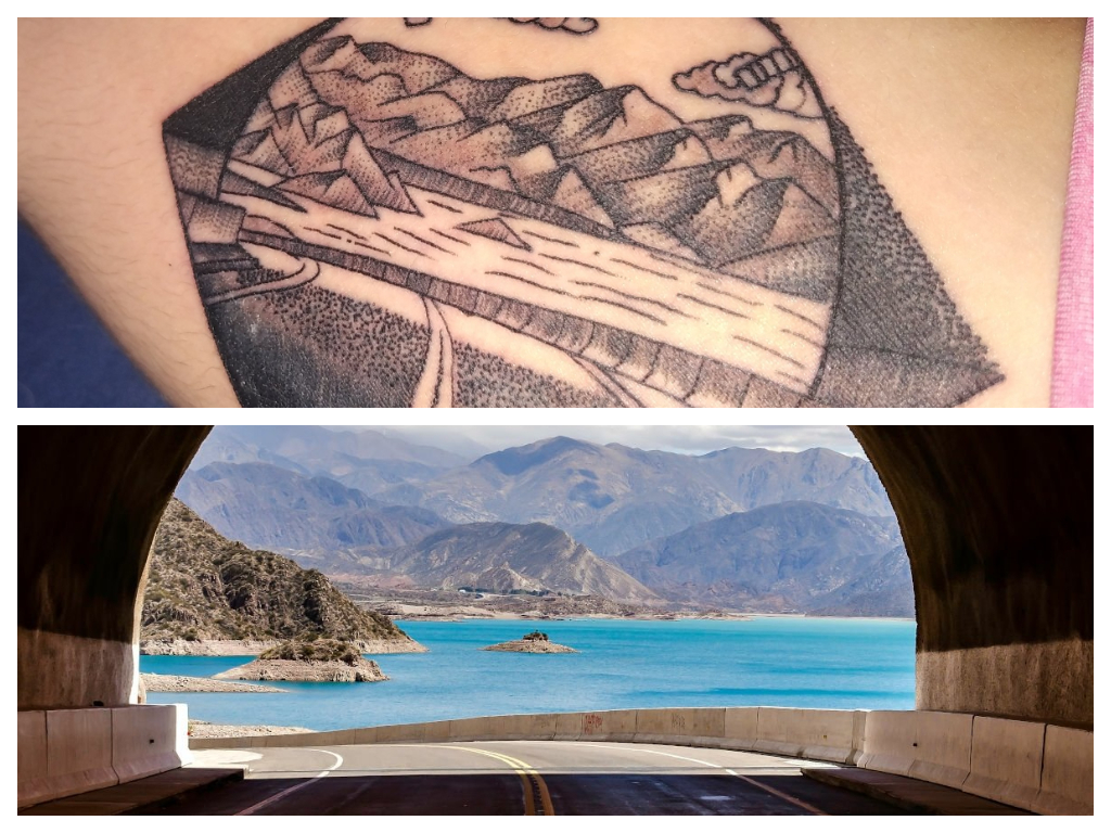 Un «fanático de Mendoza» se tatuó un paisaje en el brazo