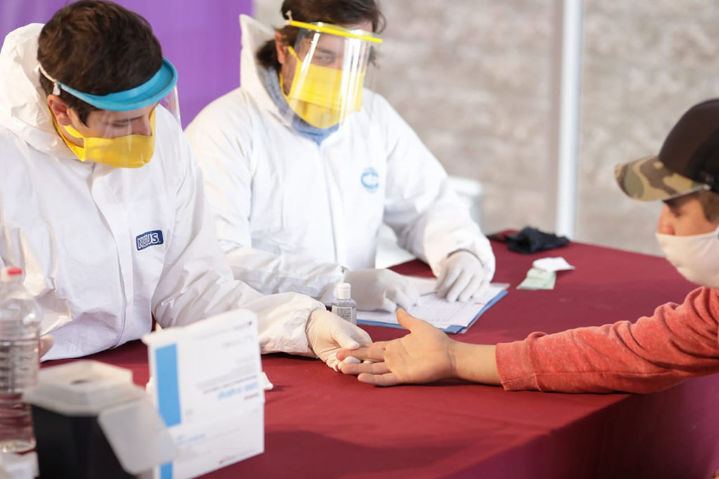 Coronavirus: en una semana hicieron 460 testeos  a camioneros en el Centro de Congresos