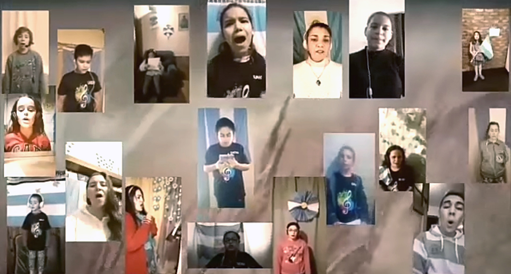 Más de 60 alumnos de la escuela Blanca Notti de  Cuartara realizaron un video-homenaje a la Bandera