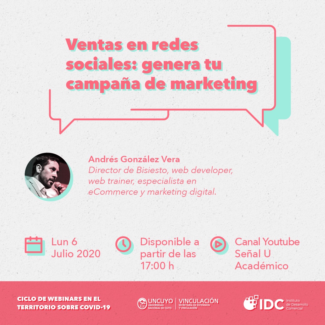 El IDC y la UNCuyo capacitarán a comerciantes en campañas en Facebook e Instagram