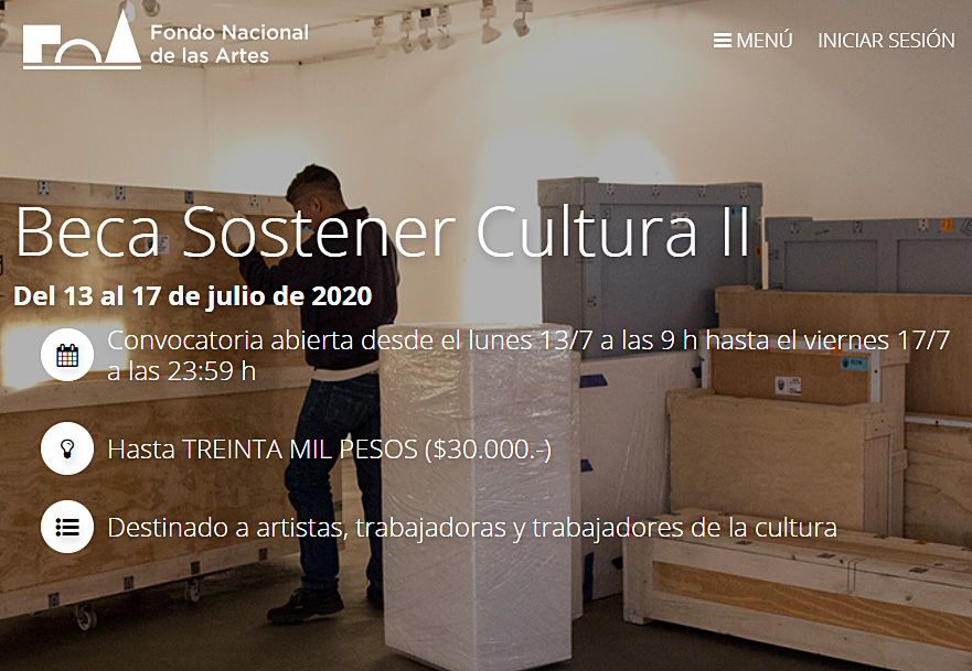 Hasta hoy hay tiempo para inscribirse  a las becas “Sostener Cultura”