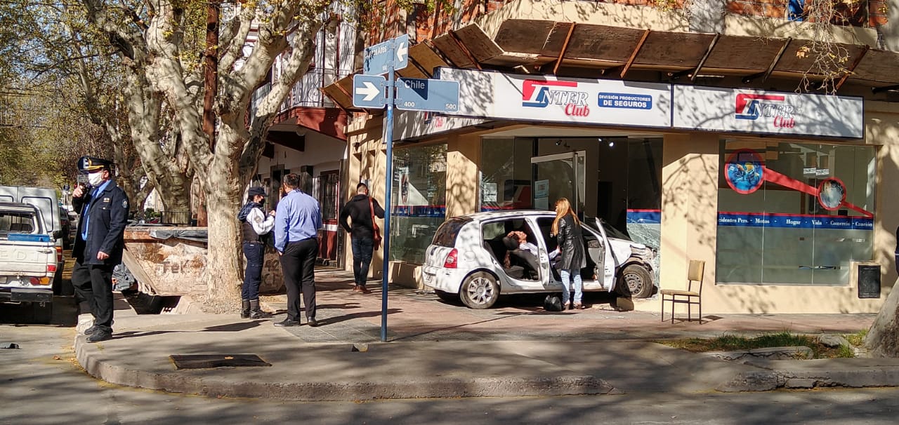 Siniestro vial en pleno centro