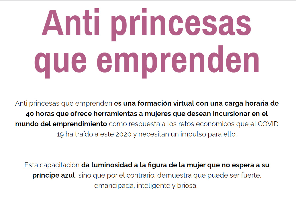 Buscan capacitar a emprendedoras locales con “Anti princesas  que emprenden”