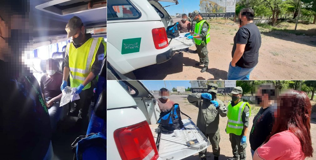 Detienen a un pasajero de un colectivo que venía hacía San Rafael con cápsulas de cocaína y marihuana