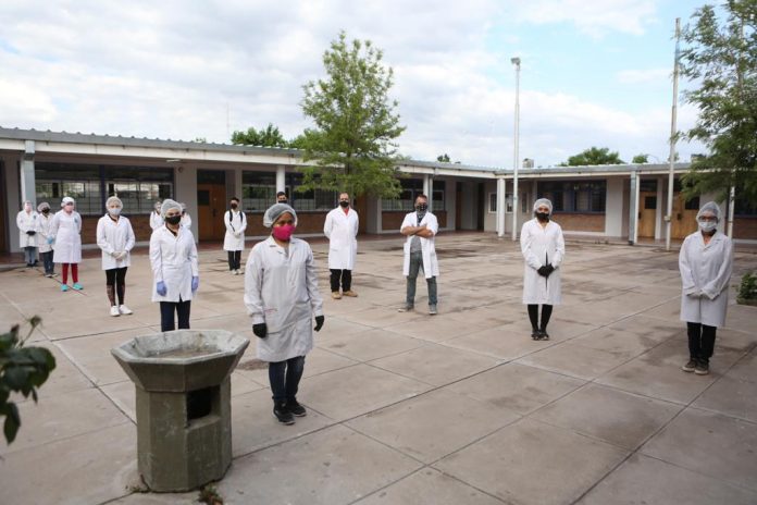 Así volvieron a clases los alumnos de escuelas técnicas en Mendoza