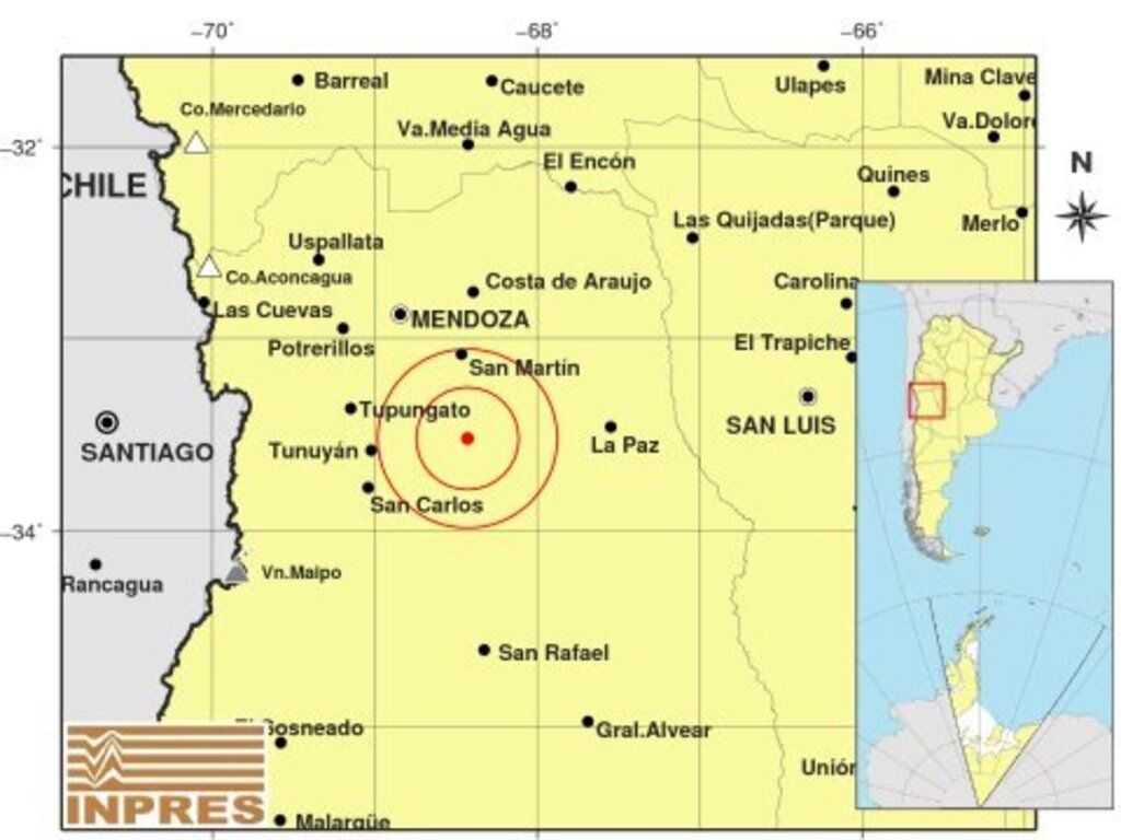 Sismo de baja intensidad en Mendoza