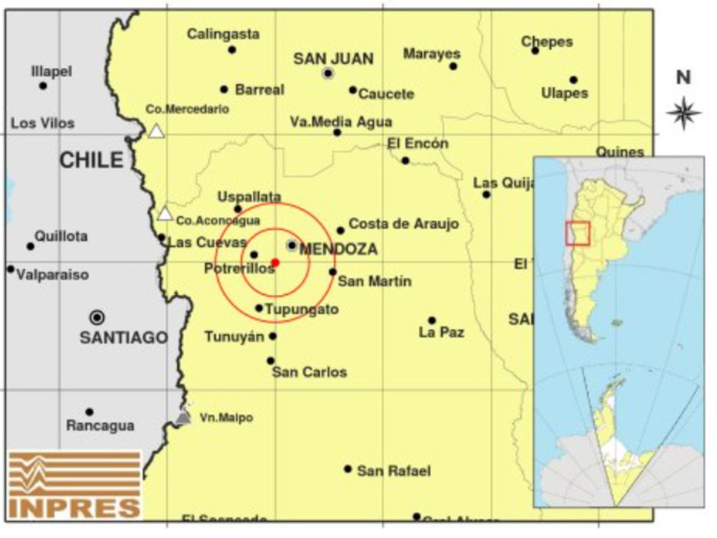 Tembló este sábado en Mendoza
