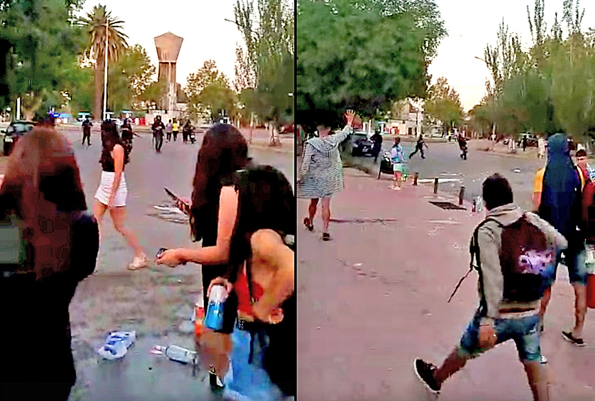 Graves incidentes en  desalojo policial a jóvenes que violaban la cuarentena