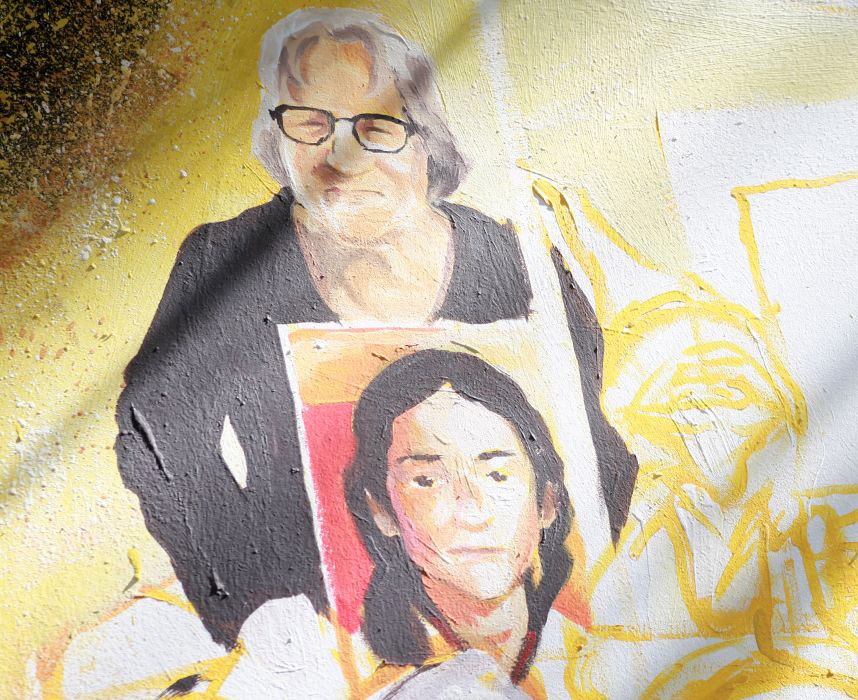 Pintan un mural para recordar  a Paula Toledo