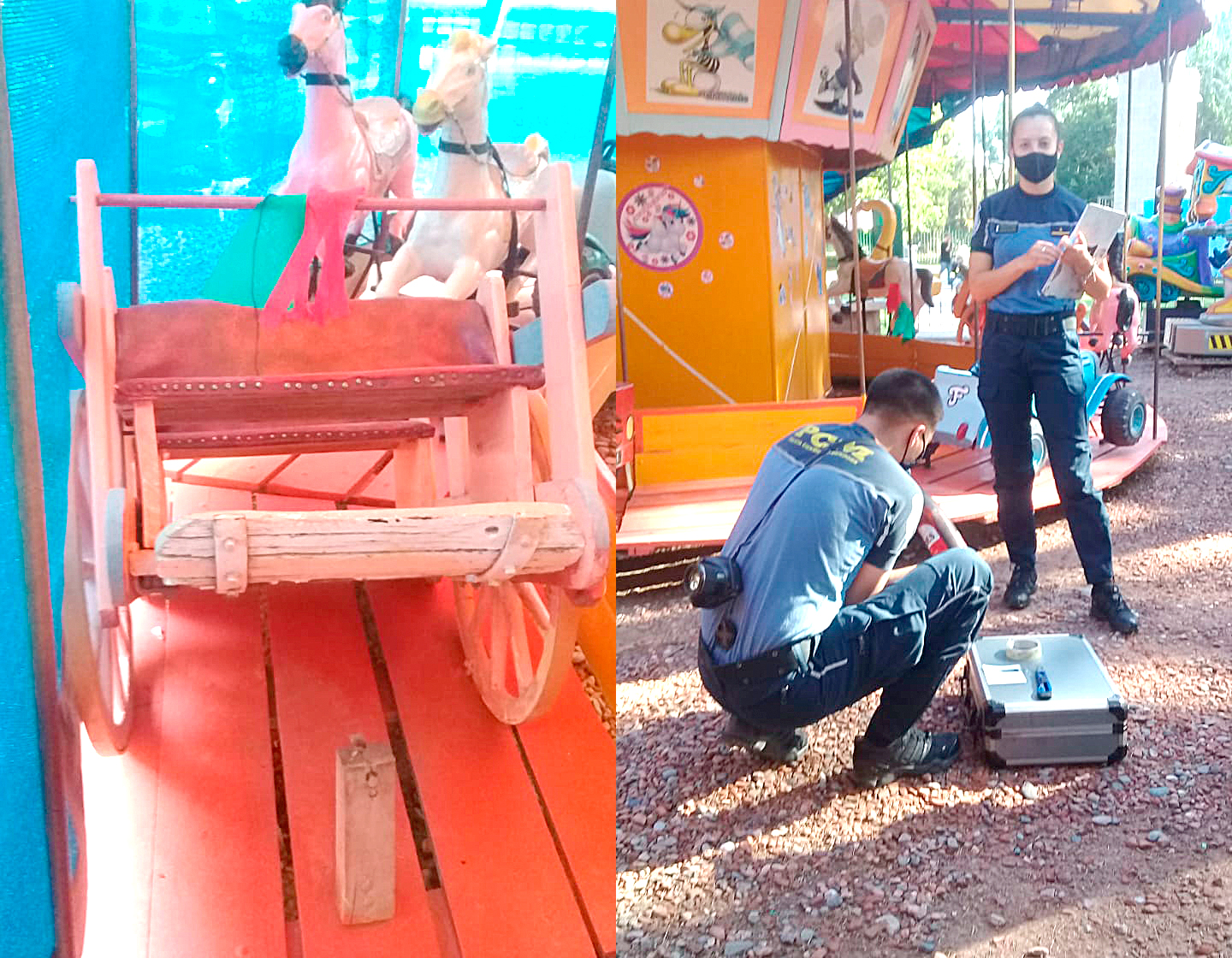 Vándalos realizaron destrozos  en la “Calesita de Pepe”