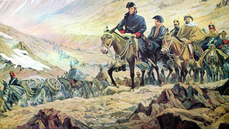 Recordaron  los 204 años del  Cruce de los Andes