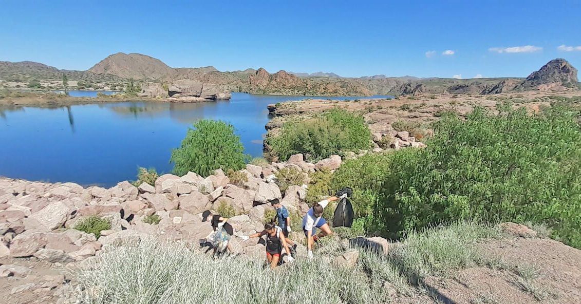 Brigada Ecológica de San Rafael  limpió el dique El Tigre