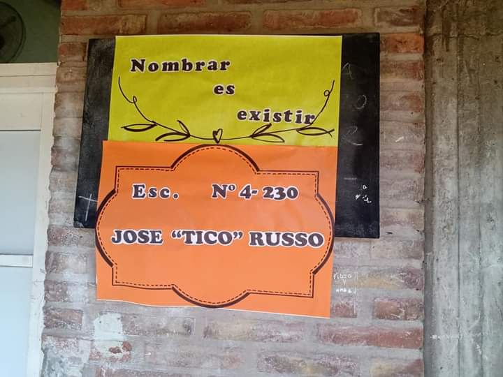 La escuela 4-230 obtuvo  el nombre “Tico Russo”