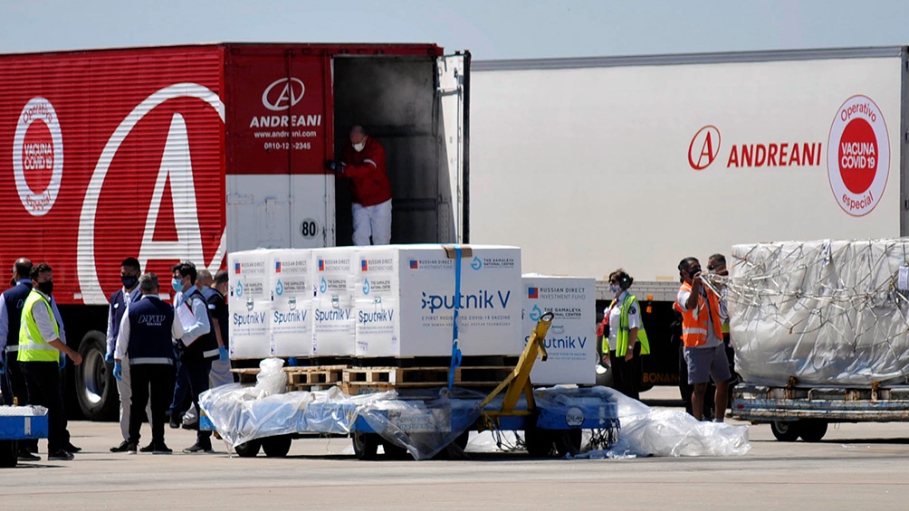 Llegan a Mendoza 15.600 dosis del segundo componente de vacuna Sputnik V