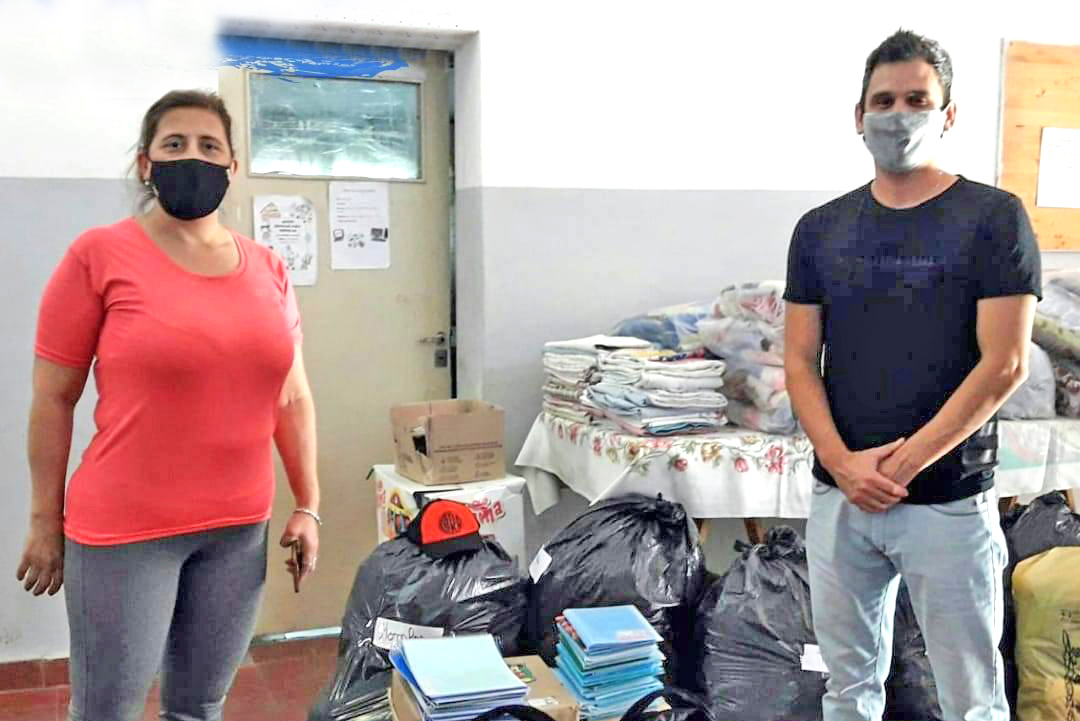 Cáritas recolectó  donaciones para  la escuela albergue de Agua Escondida