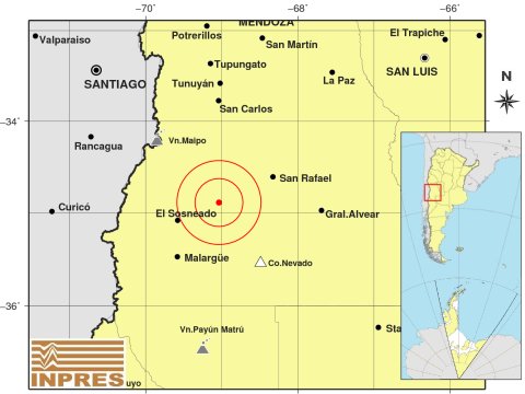 Menos del 10% de los sismos en Mendoza corresponden al sur