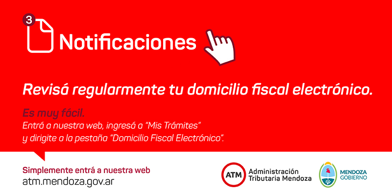 ATM aconseja a los contribuyentes consultar su Domicilio Fiscal Electrónico