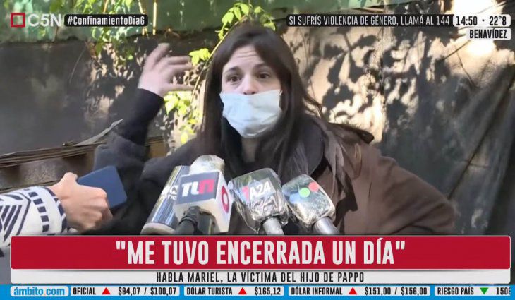 Dramático testimonio de la novia del hijo de Pappo Napolitano: «Me roció con alcohol y me encerró»