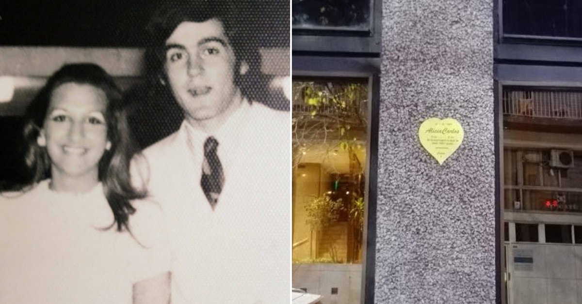 Adiós a 51 años de amor: se conocieron a los 15, ella murió por COVID y él colocó un corazón en el lugar de su primera cita