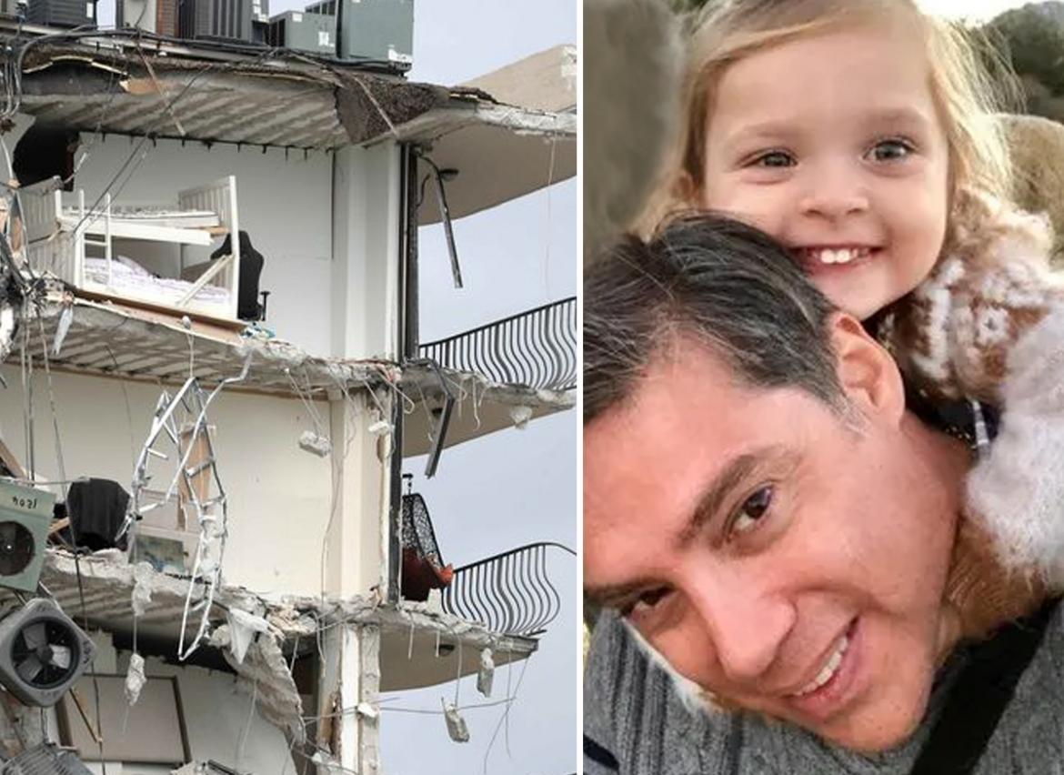 Derrumbe en Miami: encontraron los cuerpos del médico argentino Andrés Galfrascoli y su pequeña hija Sofía