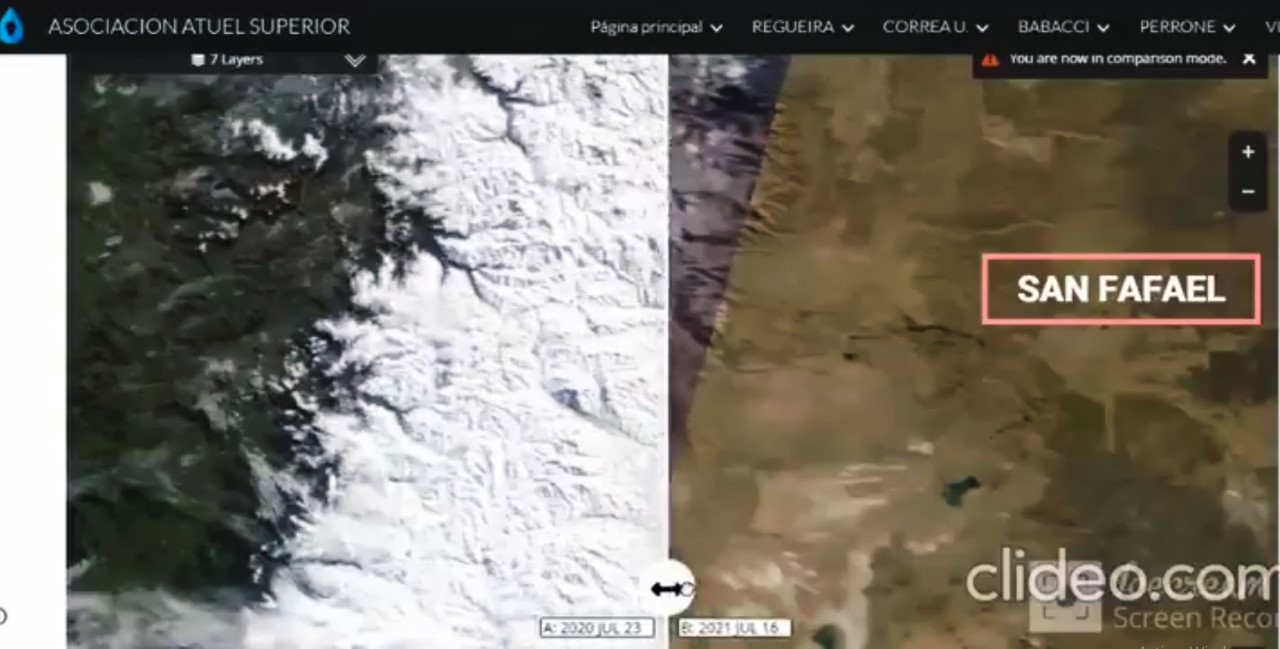 Este año nevó 10 veces menos que en 2020 en las cuencas del Sur