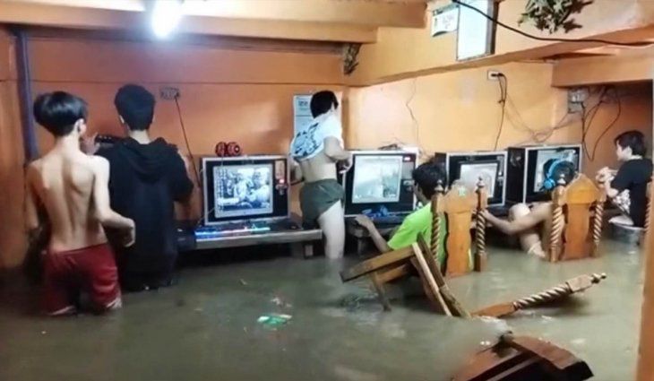 Filipinas: gamers no pararon de jugar ni en pleno tifón