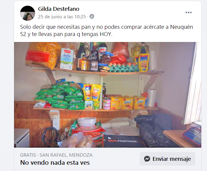 Una mamá decidió brindar ayuda  a pesar de su  muy complicada  situación económica