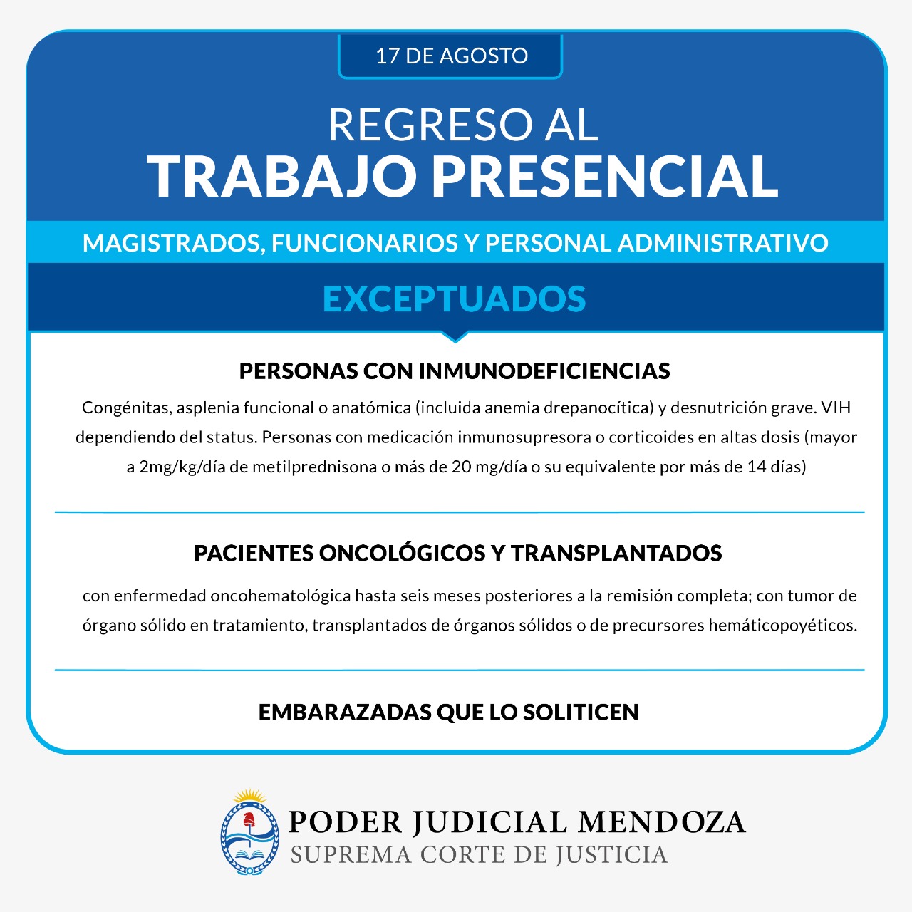 La Justicia provincial vuelve a la presencialidad total  la semana próxima