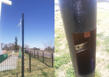 Otra vez vándalos causaron destrozos en el Monumento a los Veteranos de Malvinas