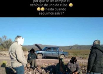Por el mal estado del camino profesores se quedaron varados en medio de la ruta de Punta del Agua