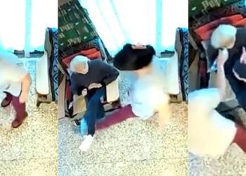 Aberrante: Una mujer le daba patadas y golpes de puño a una señora de 100 años que debía cuidar