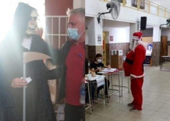 Insólito: votaron Papá Noel y San La Muerte