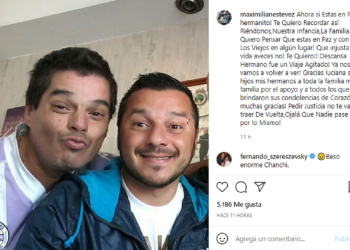 La dolorosa despedida del Chanchi Estévez a su hermano asesinado