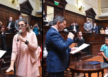 Silvina Anfuso y Gustavo Perret, juraron como diputados