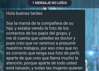 Escándalo en el chat de mamis: prohibido ser médico y estar tatuado