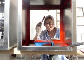 Trabajaron en la restauración de obras que se emplazaron en el Parque de los Jóvenes