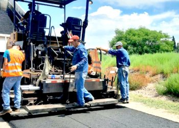 Última etapa de la pavimentación de calle “G” en General Alvear