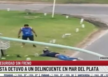 Un turista y un ladrón heridos de bala en un asalto con forcejeos en Mar del Plata
