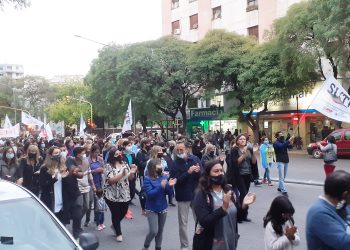 El SUTE realizó una marcha el primer día de clases