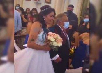 Con el vestido ensangrentado y en shock por el triple crimen: dónde está la novia de la boda narco
