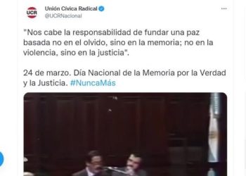 En el 46° aniversario del golpe de 1976, la UCR pide que Argentina retome su «destino común como Nación»